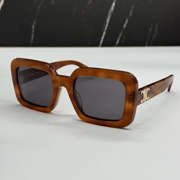 NEW CELINE CL40304U 53A HAVANA GRAY WOMEN SUNGLASSES CELINE - Picture 2 of 10